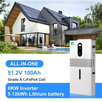 מערכת אחסון אנרגיה ביתית 6kW מחוץ לרשת 51.2V 100AH ​​סוללת ליתיום כל אחד